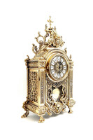 Impero, mosiężny zegar gabinetowy