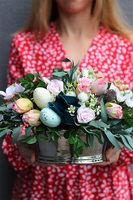 Green Canoe Pastels Infinity, wielkanocna kompozycja stroik