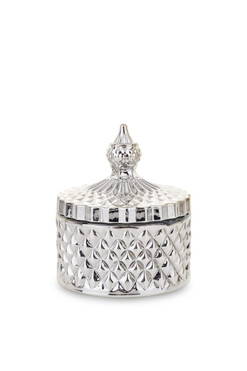 Palermo Silver C, dekoracyjny pojemnik amfora, wym.10x8.5cm