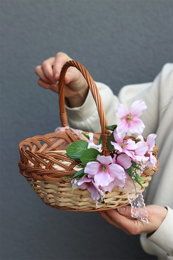 Goose Cottage, dekorowany koszyczek na święconkę, wym.27x25cm