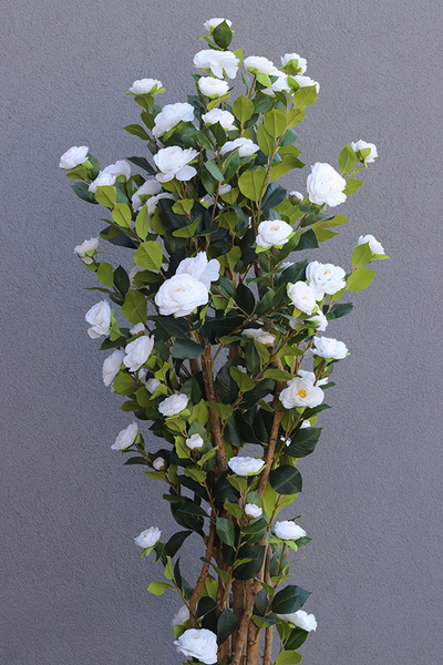 Rose Fiberglass, sztuczne drzewko kwitnące w donicy