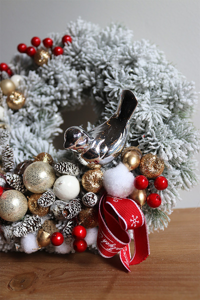 Świąteczny Dom, wianek na drzwi