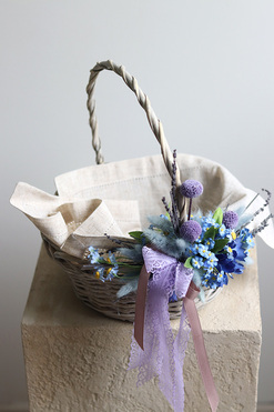 OD RĘKI Fiorelli, jednostronnie dekorowany koszyczek wielkanocny, wys.30cm 