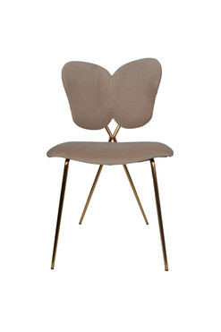 Madame Butterfly, krzesło z obiciem, beżowe, wym.50x47x85cm