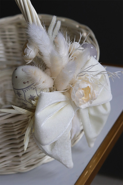 Creama, dwustronnie dekorowany koszyczek wielkanocny