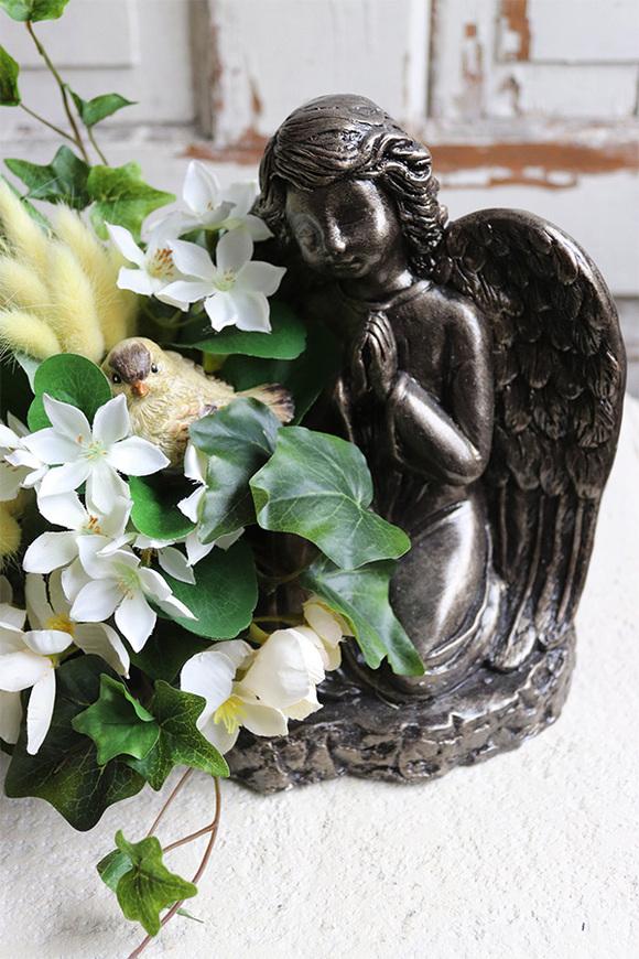 dekoracja nagrobna z aniołem, Mary, wym.25x27x30cm 