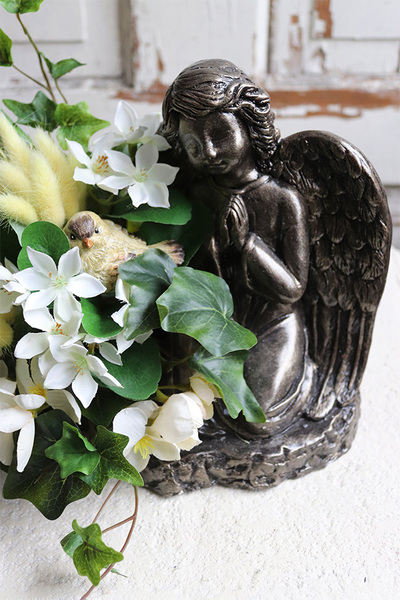 dekoracja nagrobna z aniołem, Mary, wym.25x27x30cm 