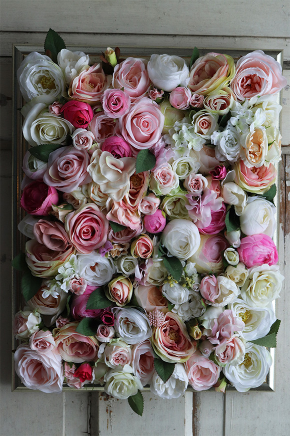 kwietna rama jednostronna, Maria Antonina Silver, wym.44x34.5cm 