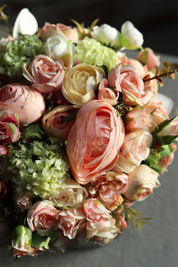 bogaty bukiet wiosennych kwiatów w szklanym wazonie, Narcisio, wys.31cm 