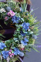 delikatny wiosenny wianek, Niebieska Łuna Round, śr.37cm 