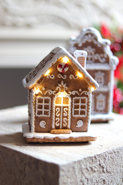 Gingerbread Xmas A, świąteczny domek z piernika LED