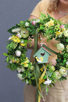 Ptasi Domek, wiosenny wianek z domkiem