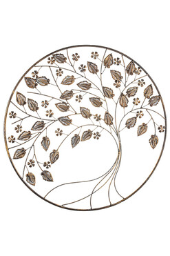 Drzewo, metalowy obraz dekoracja ścienna, wym.71x71cm