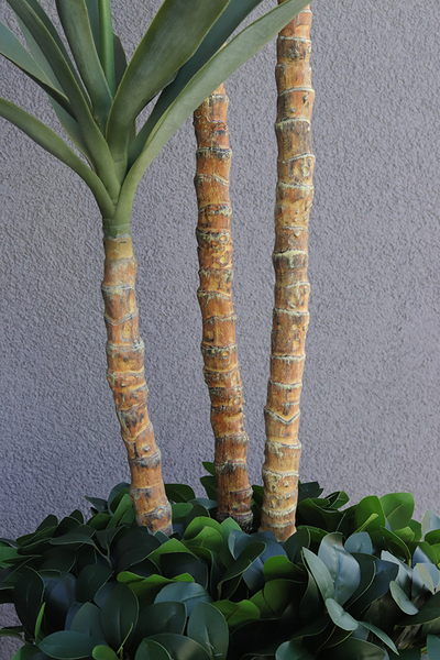 Jukatan Fiberglass, sztuczna roślina w czarnej donicy