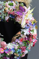 Leosi, wianek na drzwi z motylami