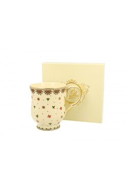 Palace Cream Retro, porcelanowy kubek w pudełku prezentowym, poj.450ml