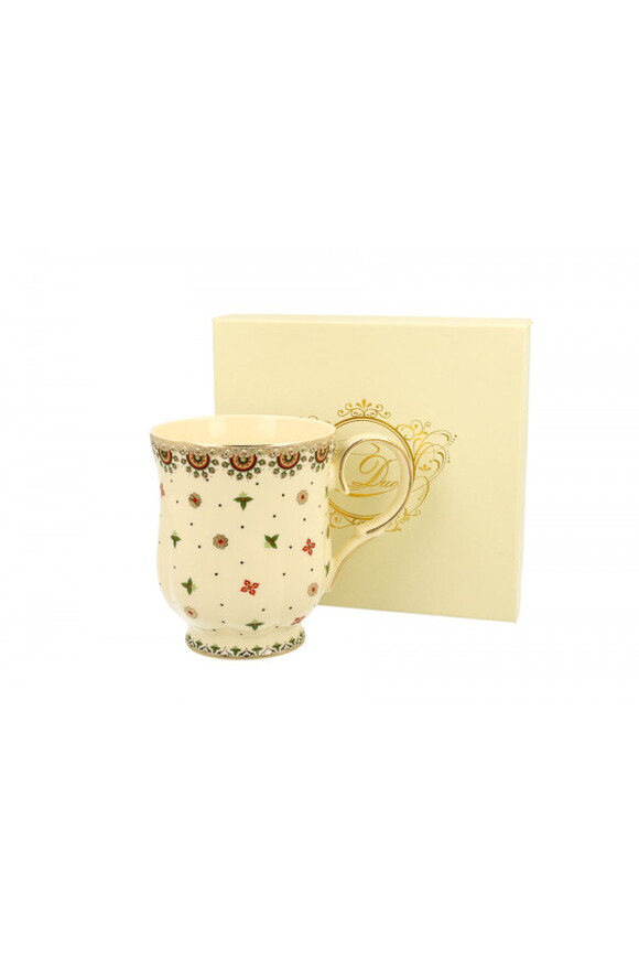 Palace Cream Retro, porcelanowy kubek w pudełku prezentowym