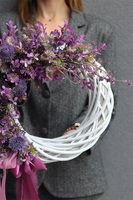 Violet Boho, asymetryczny wianek na drzwi