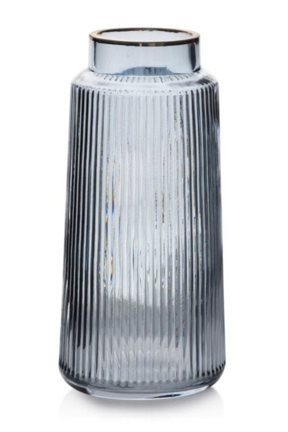 Russo Vase Blue A, szklany wazon, wys.26cm