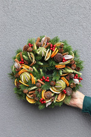 Klasyka Naturalnie 2, świąteczny wianek z suszem