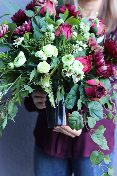 Astry Terenna, jesienny bukiet nagrobny we wkładzie