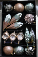 Holly Night, komplet bombek, zielono-szampański