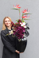 Ikenobo, egzotyczny bukiet w wazonie