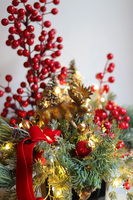 Czerwona Ballada, świąteczny stroik ze świecą