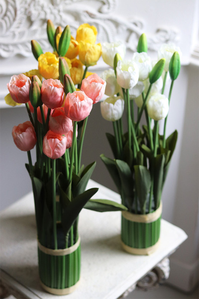 Tulipany Springtime, wiosenna dekoracja, biała