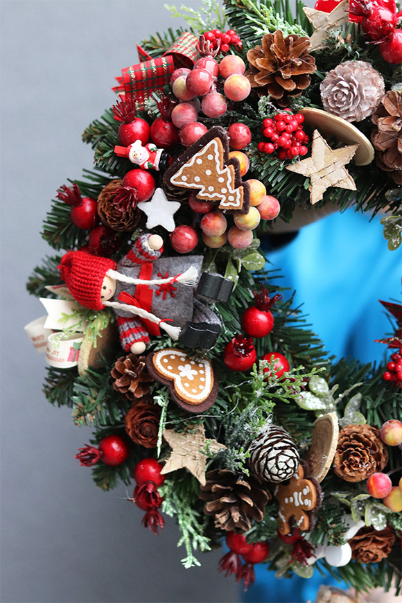 bożonarodzeniowy wianek, Kraina Piękna, śr.33cm