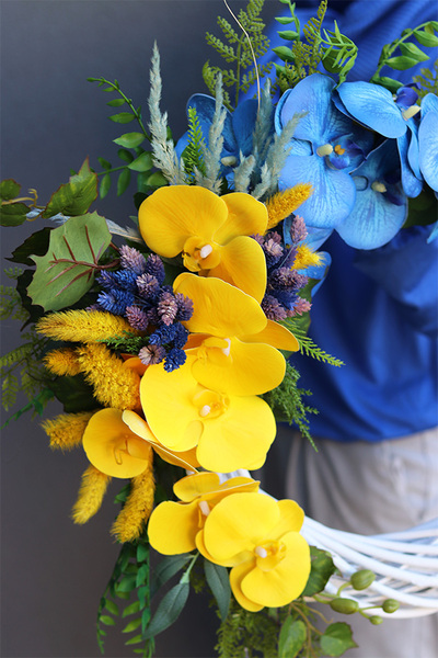 wianek na drzwi z gumową orchideą, Ukraina 7