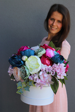 flowerbox Caryca Blue, wys.30cm