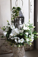 Angelo Garden Silveria, kompozycja nagrobna z aniołem i lampionem, wys.62cm 