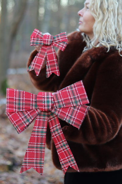 Tartan, kraciasta kokarda zawieszka