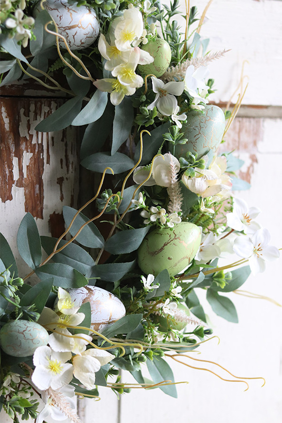 Zielono Nam, wielkanocny wianek z pisankami, śr.41cm