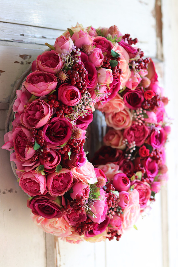 bardzo bogaty wianek, Delicja Tenata, śr.38cm 