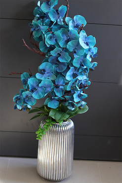 Blue Lagoon Hillton, niebieski sztuczny storczyk podłogowy, wys.110cm 