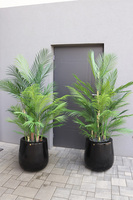 Palma Fiberglass London, sztuczna palma w lśniącej donicy