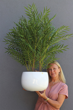 Zielony Apartament, sztuczna palma w donicy fiberglass, wys.114cm