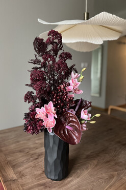 Bettina Arturia Bordo, dekoracyjny bukiet w wazonie, wys.65cm