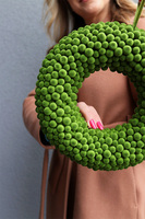 Moss, świąteczny wianek z zielonego mchu