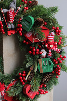 Na Kasprowy, świąteczny wianek na drzwi