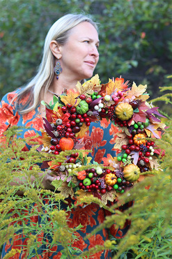 Mera Fall, jesienny wianek z owocami, śr.40cm