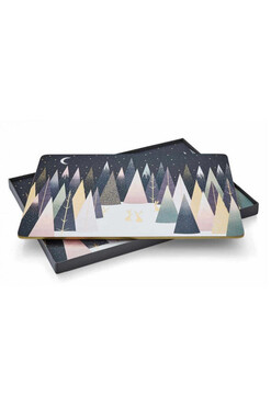 Frosted Pines, podkładki korkowe, średnie, 4szt