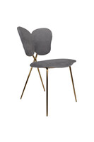 Madame Butterfly, krzesło z obiciem, szare