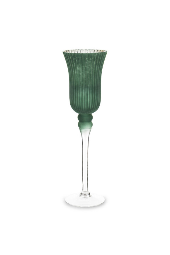 Chalice Green elegancki świecznik kielich