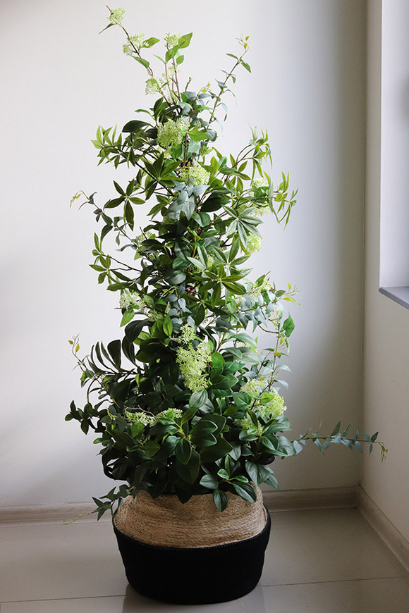 New Green Basket, drzewko sztuczne kolumnowe w donicy