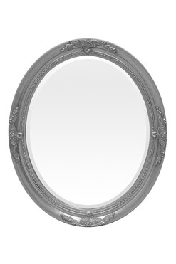Palazzo Oval Silver A, lustro w srebrnej ramie, wym.59x48cm