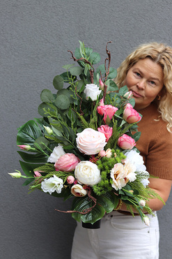 Pinkeleta 2, bukiet nagrobny we wkładzie, dł.69cm