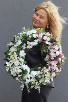 OD RĘKI Grette, wianek dekoracyjny na drzwi, śr.44cm